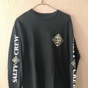 Adult small Salty Crew long sleeve black T-shirt